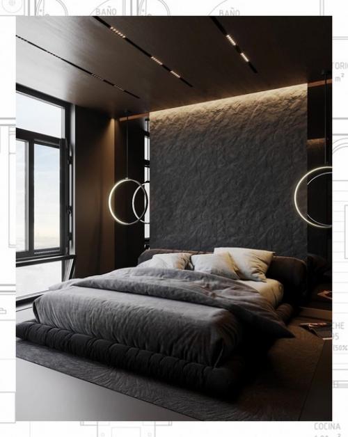 Темно-серые апартаменты.  Автор дизайна - Анастасия резниченко. 06