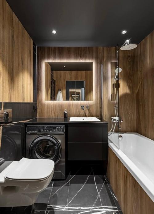 Мы предлагаем вам посмотреть красивейший реализованный интерьер квартиры в черных тонах. 09