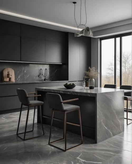 Несколько вариантов кухни в современном стиле. 05