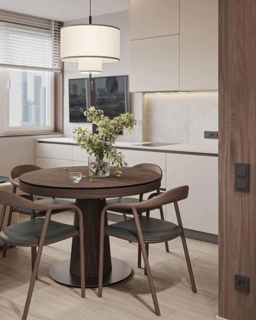 Интерьер кухни в современном стиле, площадью 12 м 2. 07