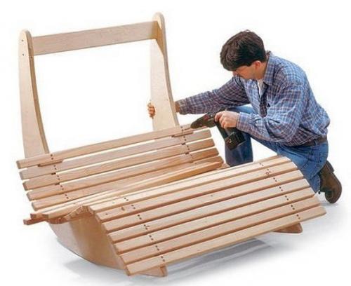 Кресло - качалка для балкона или дачи своими руками. 07