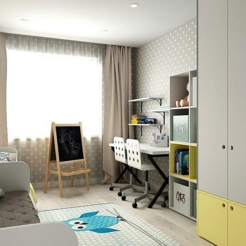 Детcкие комнаты для двоиx детей. 09
