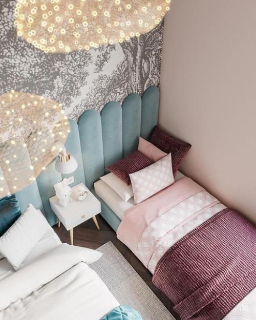 Красивый дизайн - проект детской комнаты для разнополых малышей. 02