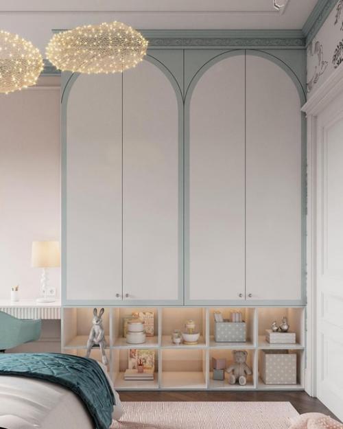 Красивый дизайн - проект детской комнаты для разнополых малышей. 04