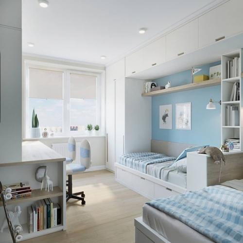 Детcкие комнаты для двоиx детей. 04