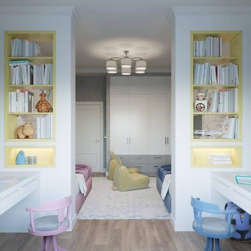 Детcкие комнаты для двоиx детей. 07