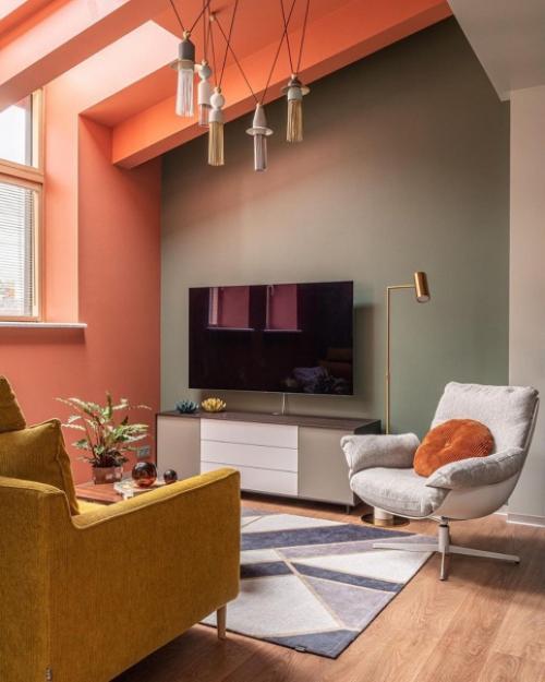 Тот случай, когда интерьер квартиры и красивый и красочный и совершенно точно стильный. 01