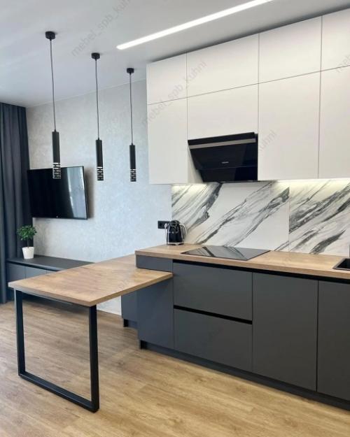 Кухня + зона тв в профессиональном мебельном исполнении. 01