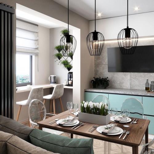 Стильный интерьер небольшой квартиры. 02