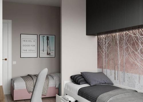 Отличный пример, как можно разместить 2 деток в одной комнате. 04