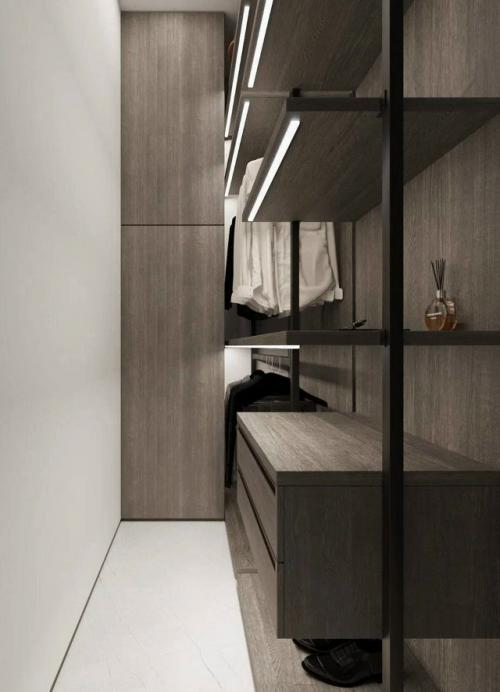 Монохромный минималистичный проект 1-комнатной квартиры. 05