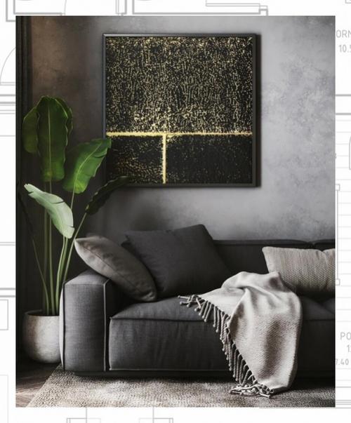 Темно - золотой интерьер квартиры - студия дизайна Mossebo. 01