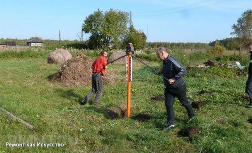 Забор из профнастила на винтовых сваях своими руками. 04