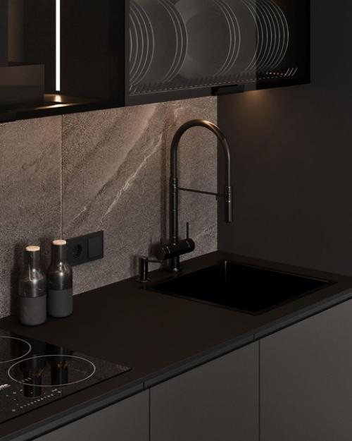 Интерьер кухни - гостиной, в котором хочется задержаться, а после. 02