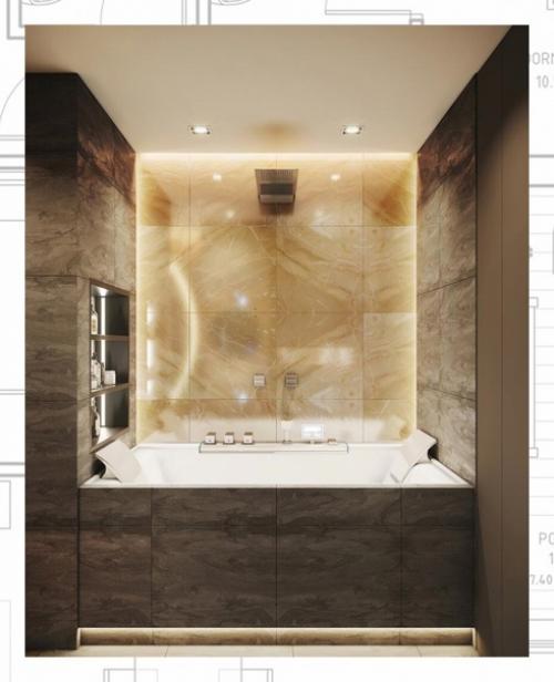 Темно - золотой интерьер квартиры - студия дизайна Mossebo. 07