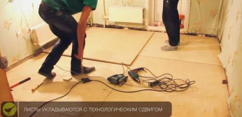 Пол из фанеры по лагам. 07 Пол из фанеры по лагам. 07