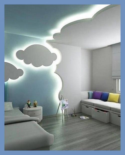 В том случае, если вы планируете делать ремонт в детской комнате, то вам стоит обратить внимание на такое оформление. 02