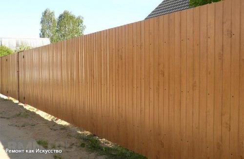 Забор из профнастила на винтовых сваях своими руками. 02