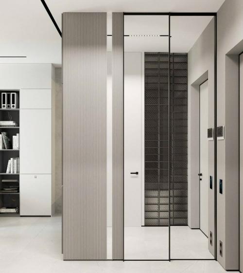 Монохромный минималистичный проект 1-комнатной квартиры. 04