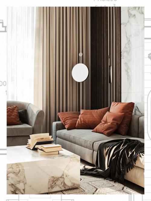 Проект дизайна интерьера вартиры в современном стиле. 02