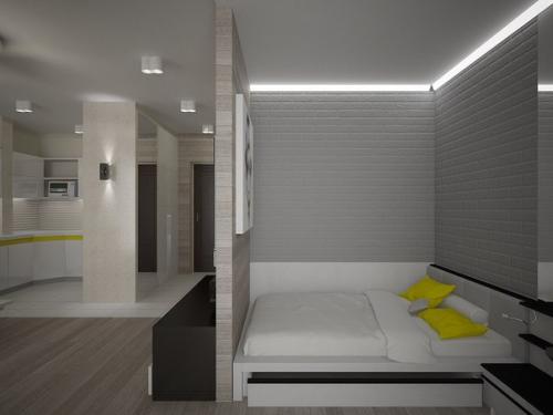 Дизайн однокомнатной квартиры для семьи с ребенком 38 кв. 08