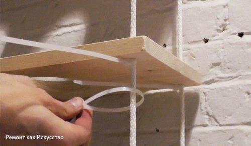 На заметку!  Подвесная полка под цветы своими руками. 05