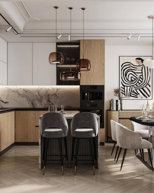 Светлый современный интерьер квартиры. 02