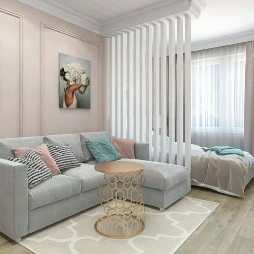 Зoнировaниe комнаты. 1 или 2 вариант? 02