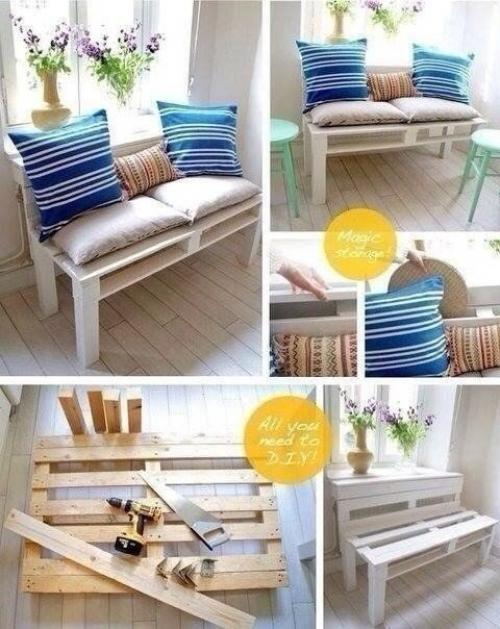 Уютная софа из паллеты своими руками. 06