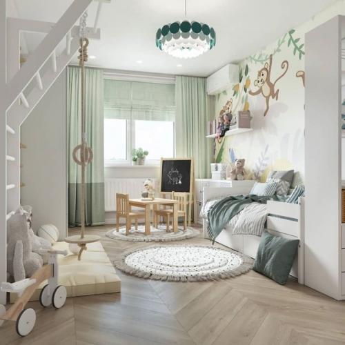 Шикарная детская комната для двоих детей. 01