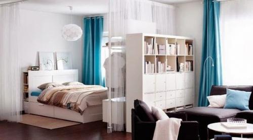 Как обустроить спальню в однокомнатной квартире: 6 идей. 02
