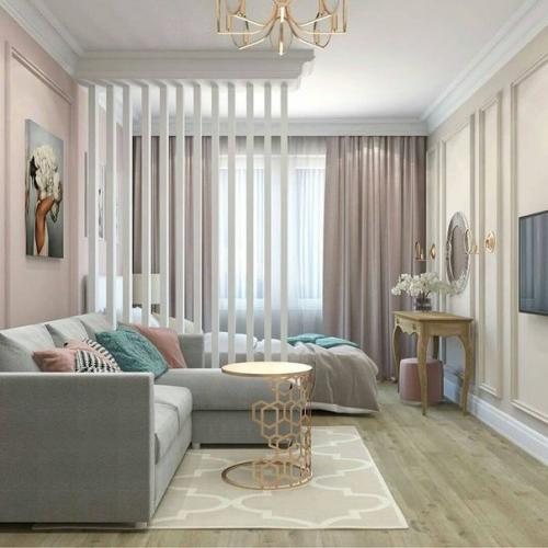 Зoнировaниe комнаты. 1 или 2 вариант? 03