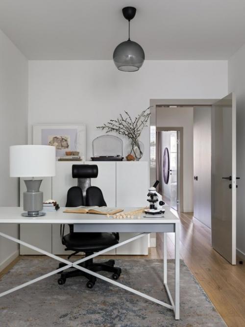 Светлая квартира площадью 88 м 2 для ценителей современного искусства. 03