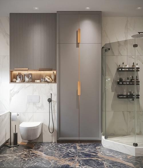 Стильная современная ванна в новом проекте одного уютного дома! 04