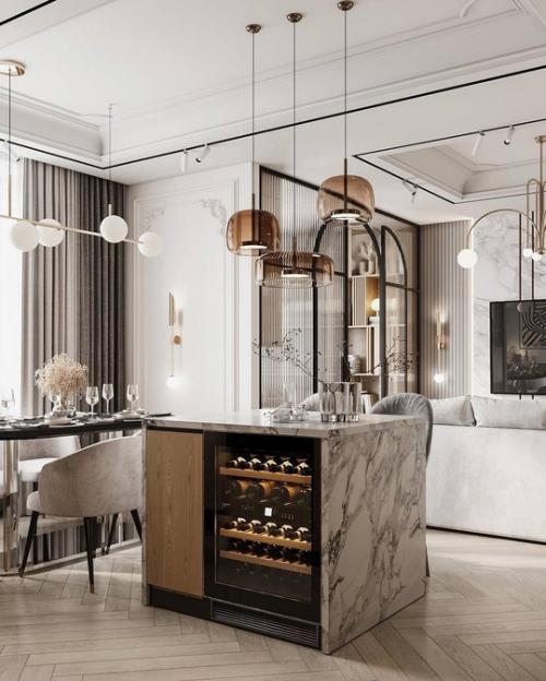 Светлый современный интерьер квартиры. 01