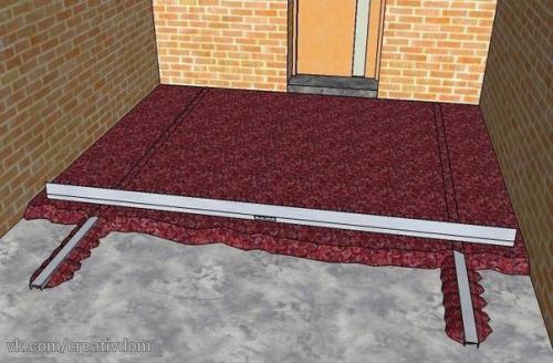 Сухая стяжка с применением ГВЛВ. 01