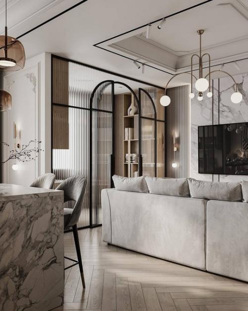 Светлый современный интерьер квартиры. 08