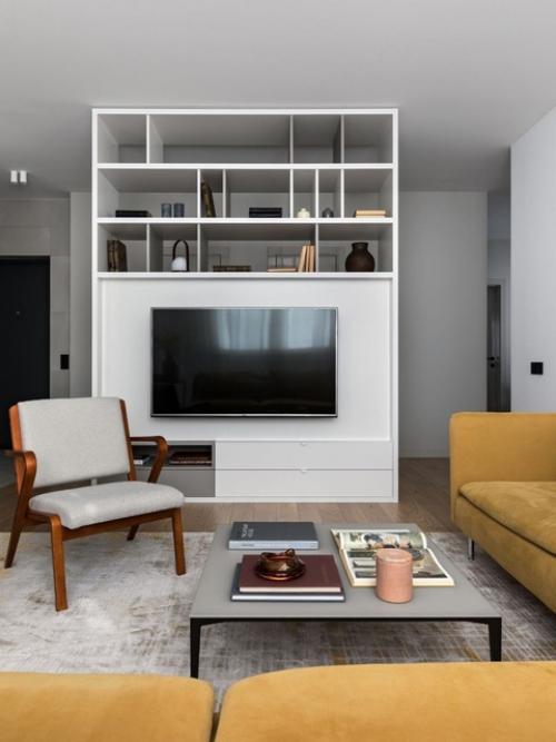 Светлая квартира площадью 88 м 2 для ценителей современного искусства. 01