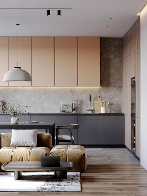 Интерьер квартиры в современном стиле в светлых пастельных тонах. 04