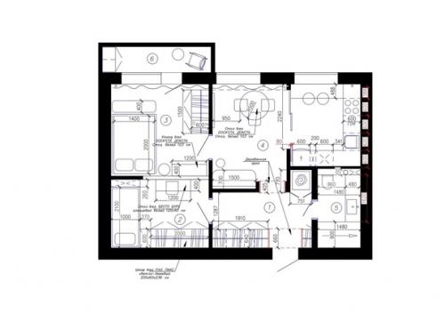 Трехкомнатная квартира, площадью - 50 кв. 09