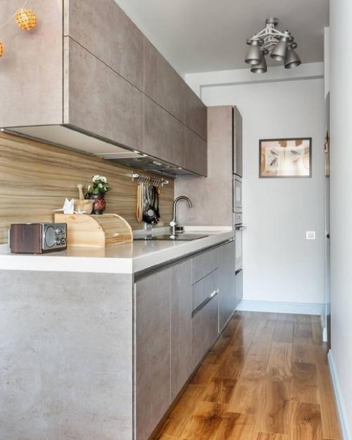 Интерьер квартиры площадью 36 м 2. исходное состояние квартиры в новостройке - маленькое, почти квадратное помещение без перегородок. 04