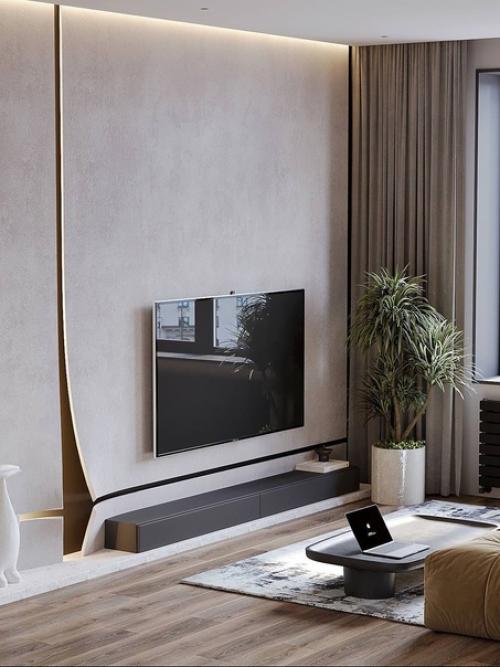 Интерьер квартиры в современном стиле в светлых пастельных тонах. 09