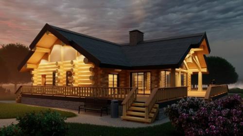 Проект бани выполнен в традиционном стиле из натурального дерева с продуманной архитектурой и удобной планировкой. 01 Проект бани выполнен в традиционном стиле из натурального дерева с продуманной архитектурой и удобной планировкой. 01