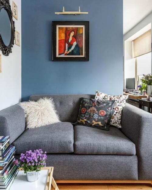 Интерьер квартиры площадью 36 м 2. исходное состояние квартиры в новостройке - маленькое, почти квадратное помещение без перегородок. 08