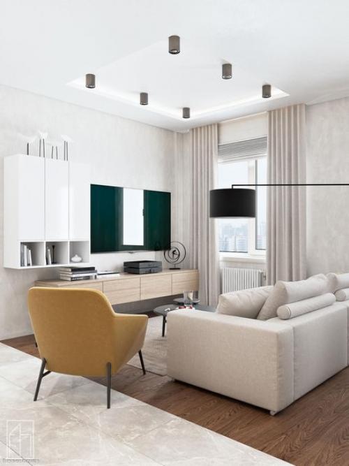 Гостиная из проекта в ЖК невский. 02