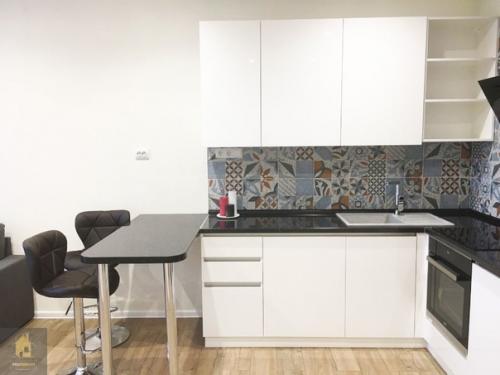 Стильный ремонт кухни - гостиной 25 кв. 03