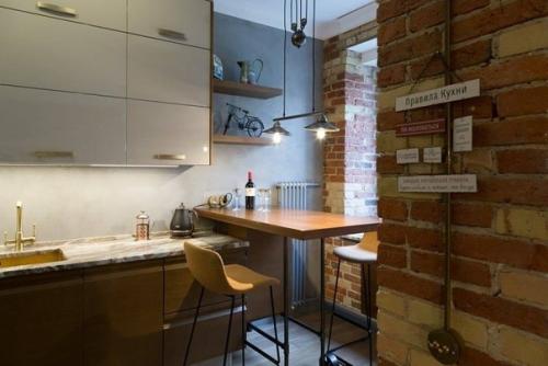 Дизайн в индустриальном стиле с балконом в ванной комнате. 07