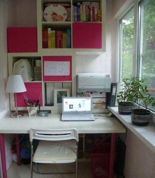 Дизайн кабинета на балконе. 08