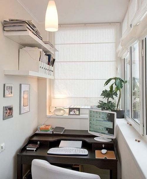 Дизайн кабинета на балконе. 04