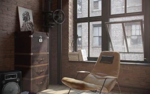 Стильный лофт - берлога для холостяка. 06